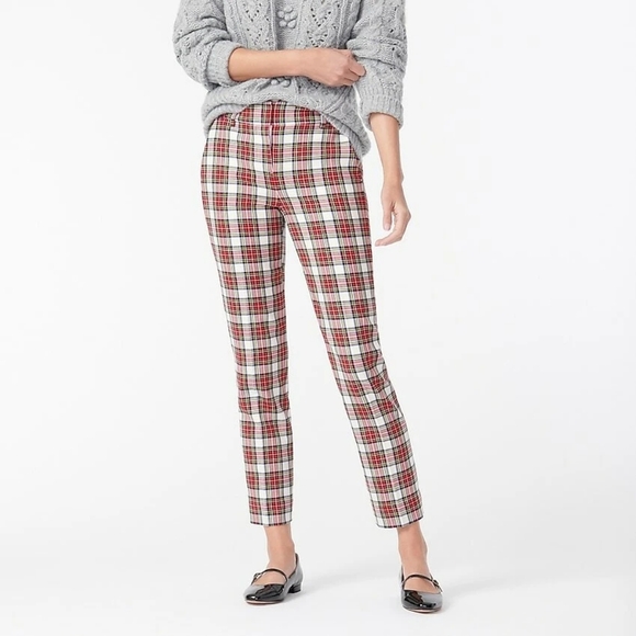 J. Crew Pants - J. Crew Cameron slim crop pant in snowy Stewart tartan bi-stretch wool